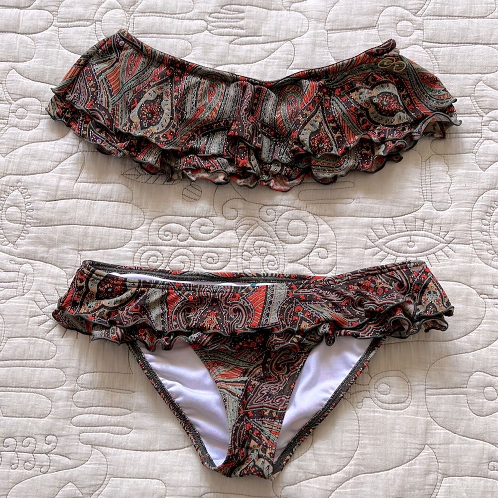 Rip Curl Paisley Ruffle bikini - Picture 4 of 7